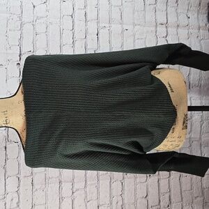 Project Social T Forest Green Knit Long Sleeve Sweater Top Size L NWT